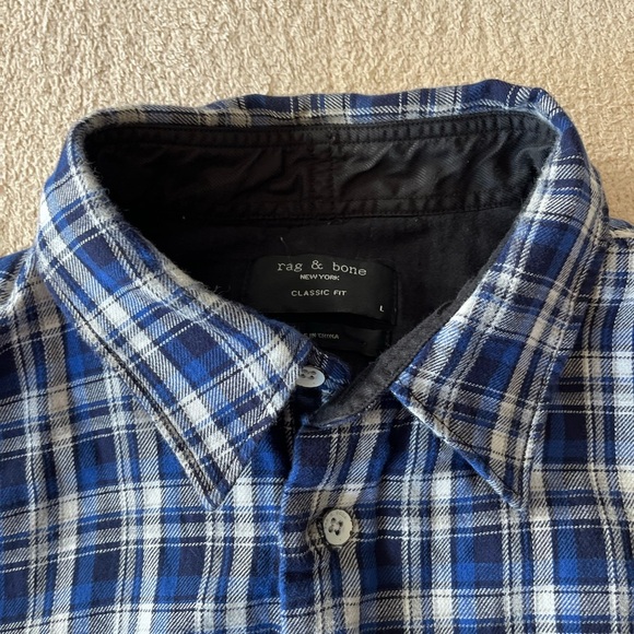 Rag & Bone Unisex Flannel Beach Shirt Shacket L - Picture 4 of 14